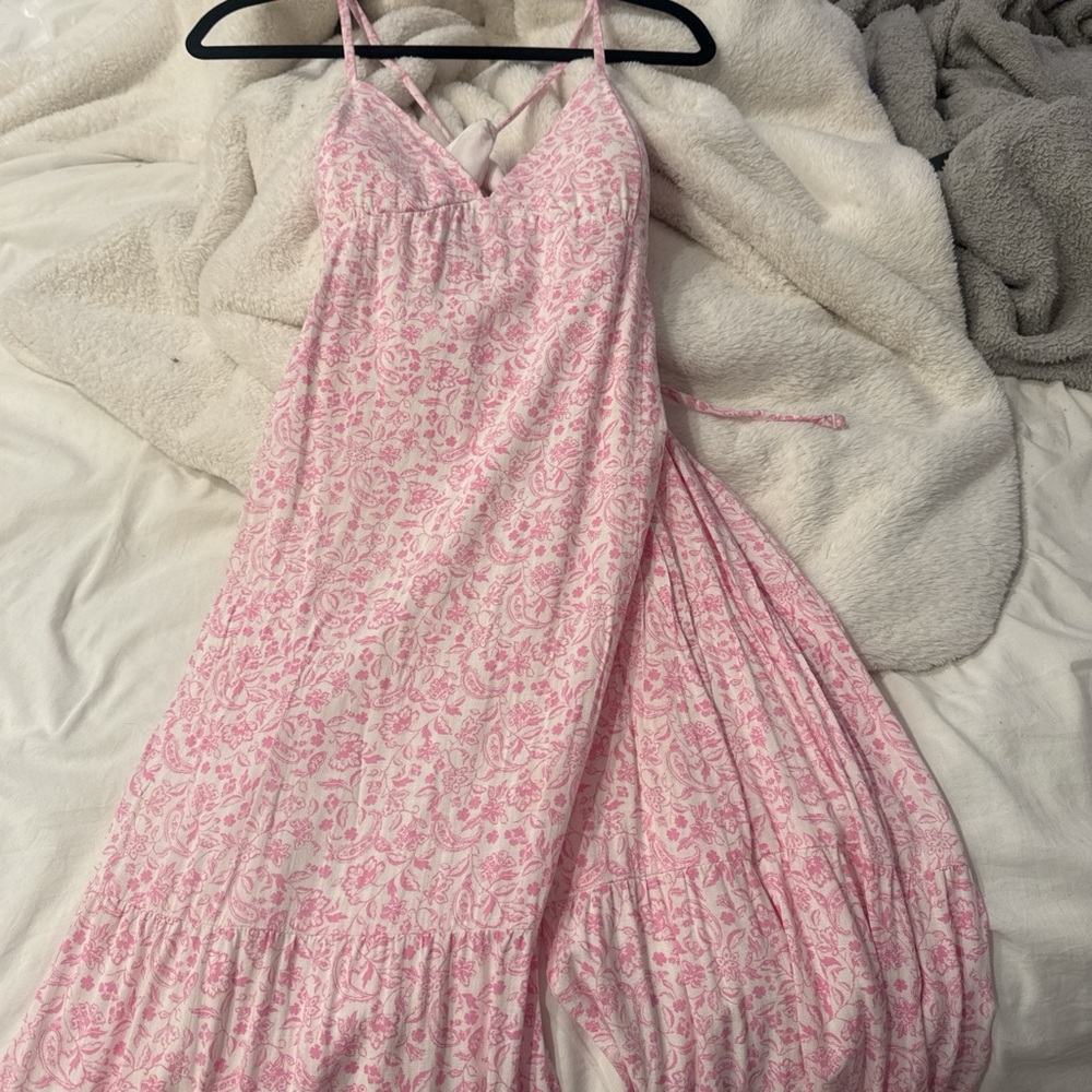 Hollister Pink Floral Maxi Dress